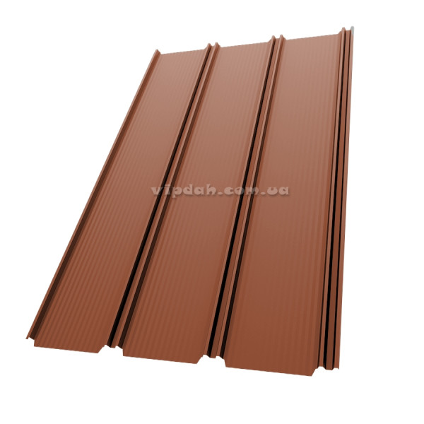Фальц-настил Корея 0,45мм теракотовий 8004 мат розмір під замовлення