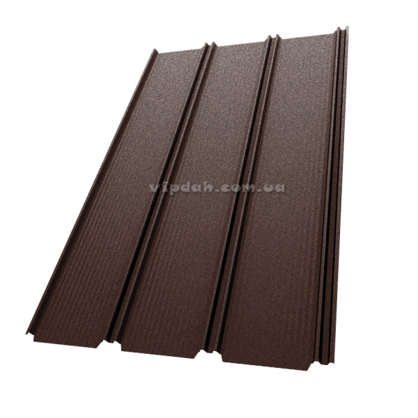 Фальц-настил Словаччина 0,50мм темно-коричневий 8019 мат розмір під замовлення