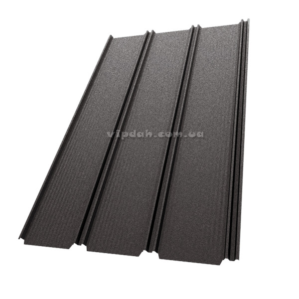 Фальц-настил Словаччина 0,50мм темно-коричневий 8019 мат розмір під замовлення