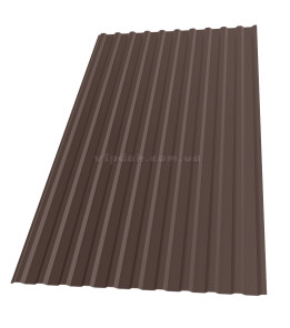 Профнастил Н-14 Корея 0,45мм коричневий 8017 мат розмір під замовлення