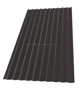 Профнастил Н-14 Словаччина 0,50мм темно-коричневий 8019 мат розмір під замовлення