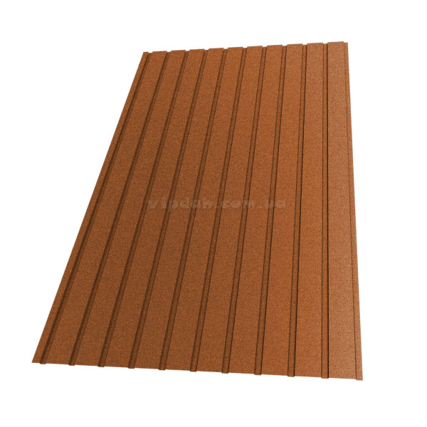 Профнастил С-8 ArcelorMittal Німеччина 0,50мм теракотовий 8004 мат розмір під замовлення