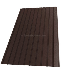 Профнастил С-8 Arcelor Nippon 0,40мм темно-коричневий 8019 мат розмір під замовлення