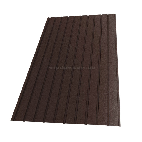 Профнастил С-8 Arcelor Nippon 0,45мм антрацит 7016 мат розмір під замовлення