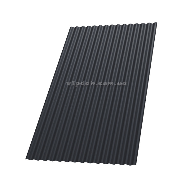 Профнастил хвильовий "Синусоїда" Корея 0,45мм графіт 7024 мат розмір під замовлення