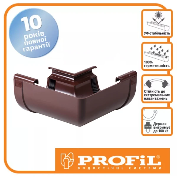Кут внутрішній PROFiL 90 ° Ø130 колір Коричневий