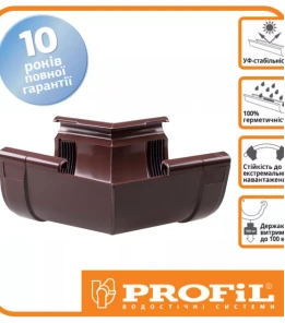 Кут внутрішній PROFiL 135 ° Ø90 колір Коричневий