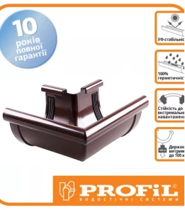 Кут зовнішній 90° PROFiL Ø130 колір Коричневий