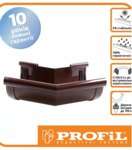 Кут зовнішній 135° PROFiL Ø90 колір Коричневий