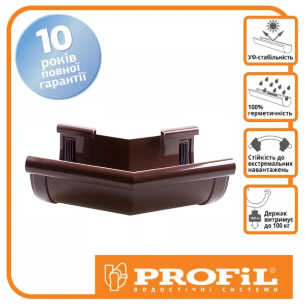 Кут зовнішній 135° PROFiL Ø90 колір Коричневий