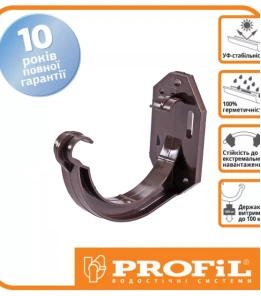 Тримач ринви пластиковий PROFiL Ø130 колір Коричневий
