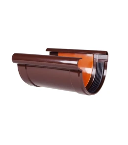 З'єднувач ринви з вкладкою PROFiL Ø130 колір Коричневий