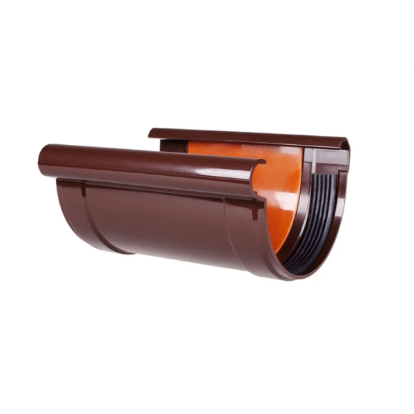 З'єднувач ринви з вкладкою PROFiL Ø130 колір Коричневий