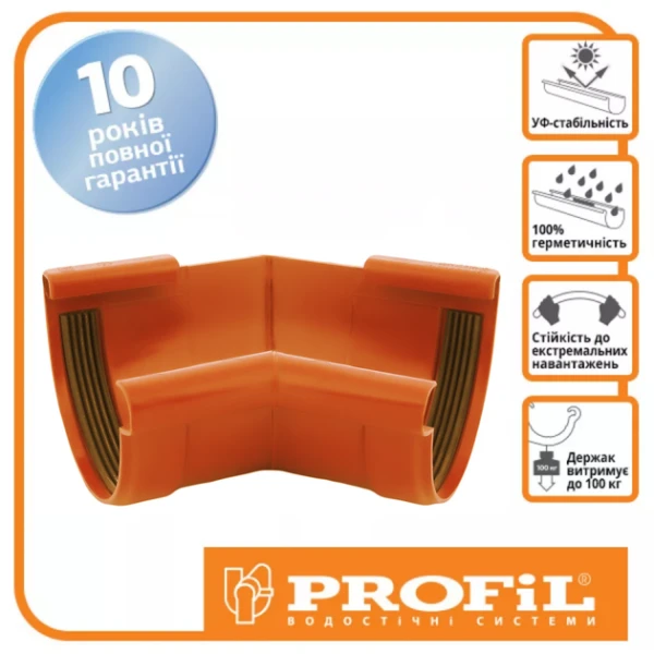 Кут внутрішній PROFiL 135 ° Ø130 колір Коричневий