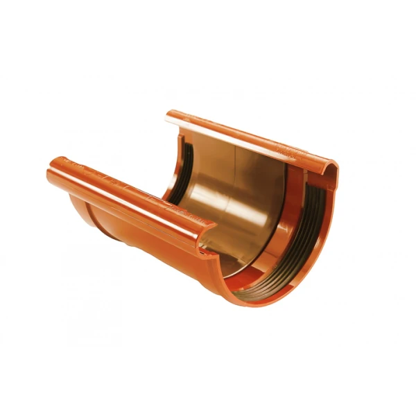 З'єднувач ринви з вкладкою PROFiL Ø130 колір Коричневий