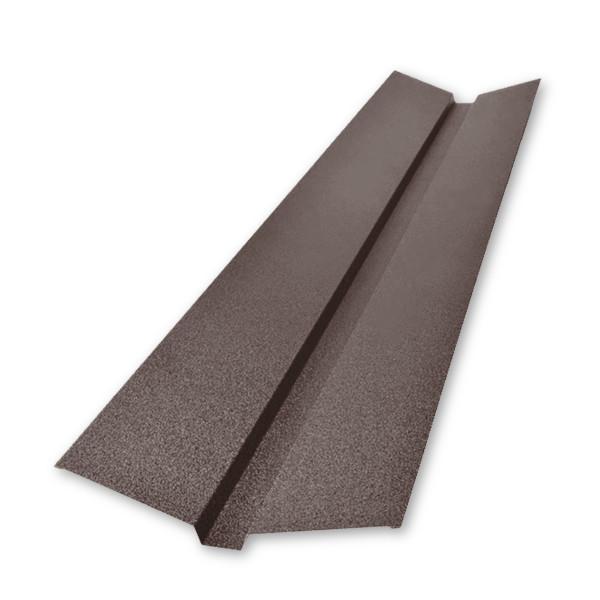 Планка ендовы декоративная большая L=2,0м тёмно-коричневый 8019 мат