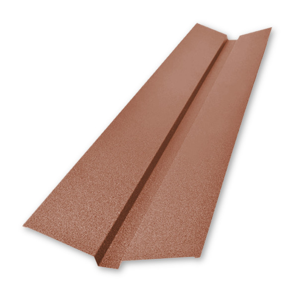 Планка ендовы декоративная большая L=2,0м тёмно-коричневый 8019 мат