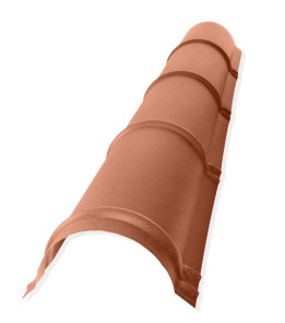 Коньок напівкруглий малий L=2,0м теракотовий 8004 мат