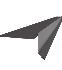 Торцева планка пряма під бітумну черепицю L=2,0м темно-коричневий 8019 мат