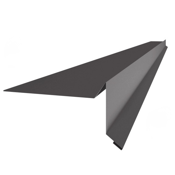 Торцева планка пряма під бітумну черепицю L=2,0м темно-коричневий 8019 мат