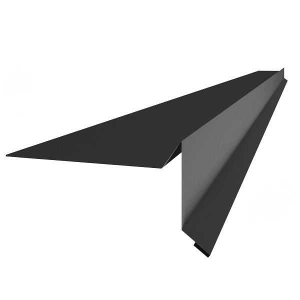 Торцева планка пряма під бітумну черепицю L=2,0м темно-коричневий 8019 мат