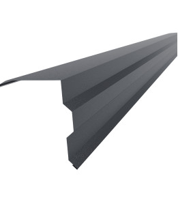 Торцева планка фігурна велика L=2,0м графіт 7024 мат