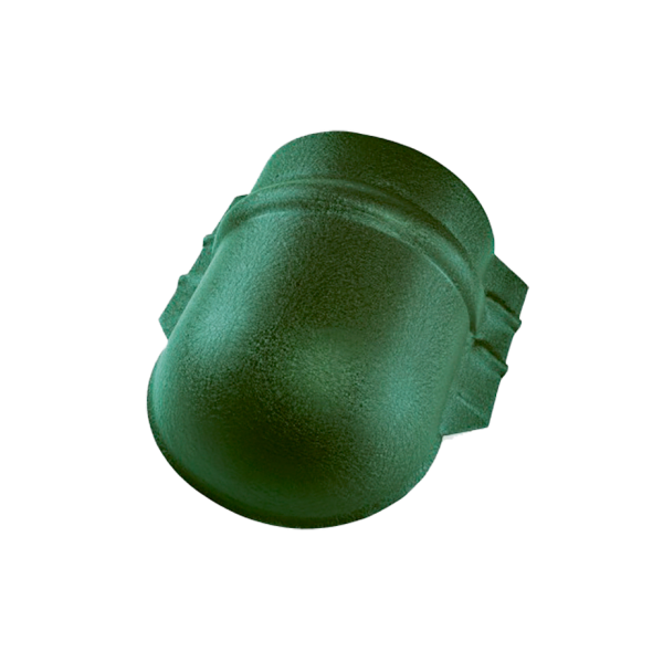 Заглушка конька напівкруглого великого темно-коричневий 8019 мат