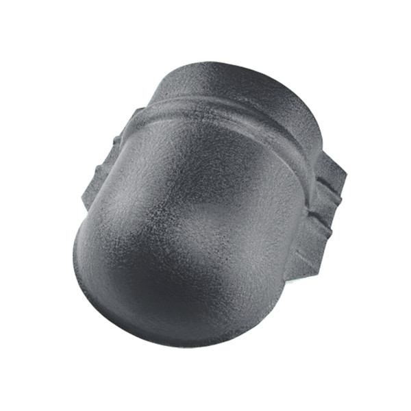 Заглушка конька напівкруглого великого темно-коричневий 8019 мат