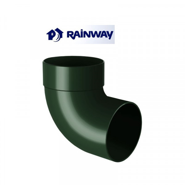 Відвід одномуфтовий 87º RainWay Ø100 колір Зелений 