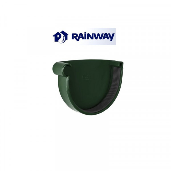 Заглушка ринви ліва RainWay Ø130 колір Зелений