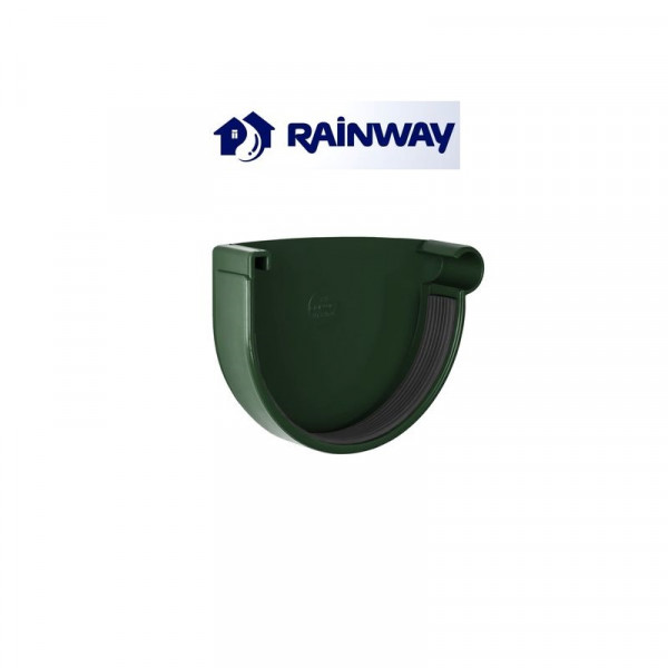 Заглушка ринви права RainWay Ø130 колір Зелений