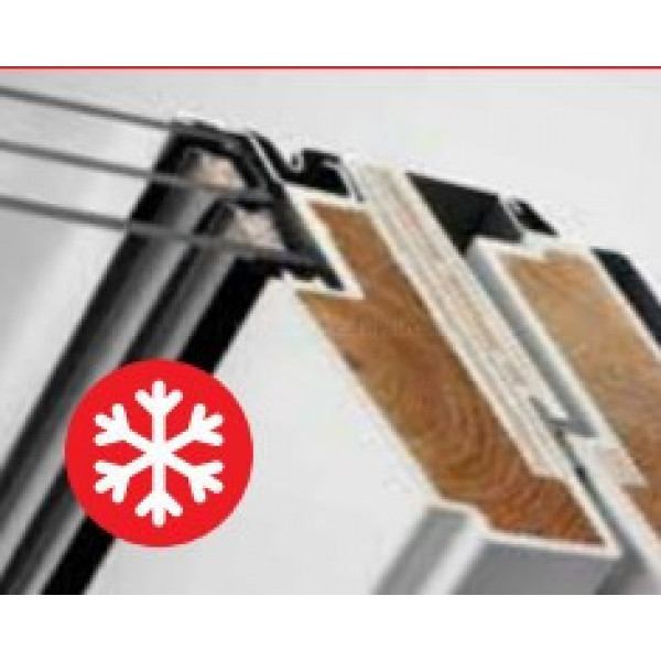 Velux Стандарт Плюс GLU 0061 двокамерне вологостійке вікно з дерева в поліуретані ручка зверху