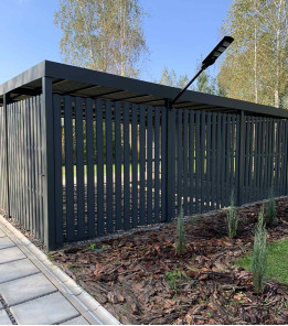 Металевий євроштахетник двосторонній 130мм 0,45мм Словаччина матовий