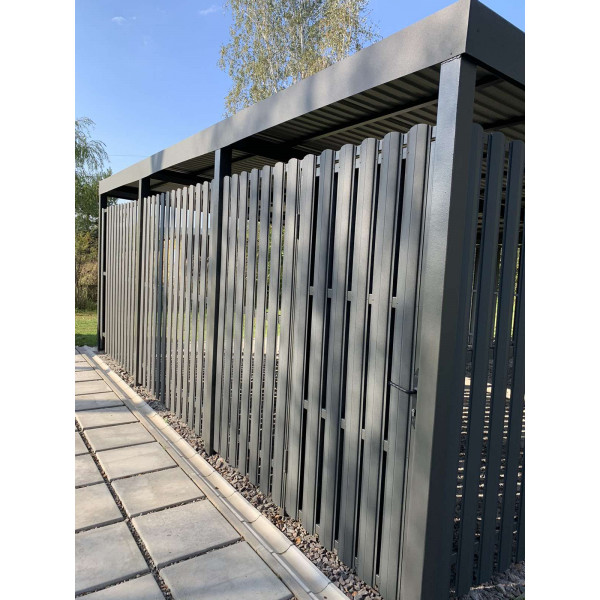 Металевий євроштахетник двосторонній 130мм 0,45мм Словаччина матовий