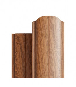 Металевий євроштахетник 130мм структура дерево