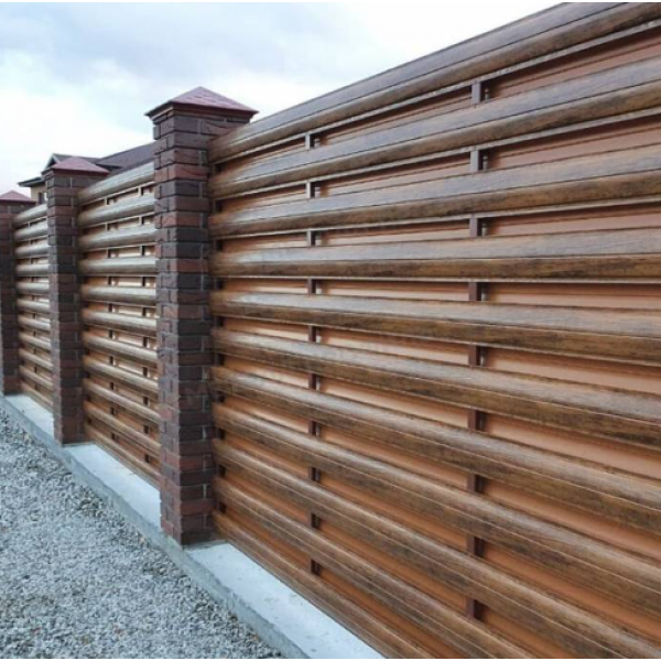 Металевий євроштахетник двосторонній 130мм 0,45мм Словаччина матовий