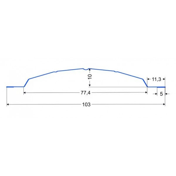Металевий євроштахетник двосторонній 103мм 0,45мм Італія матовий