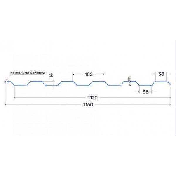 Профнастил Т-14 0,45 мм Туреччина матовий