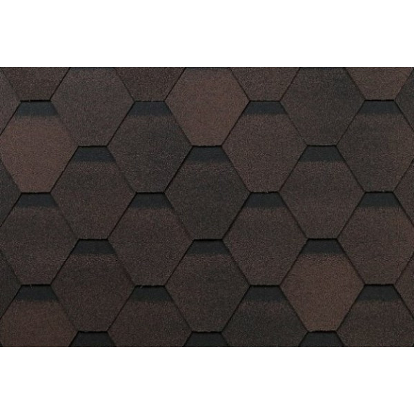 Бітумна черепица SHINGLAS Колекція Оптіма Коричнева