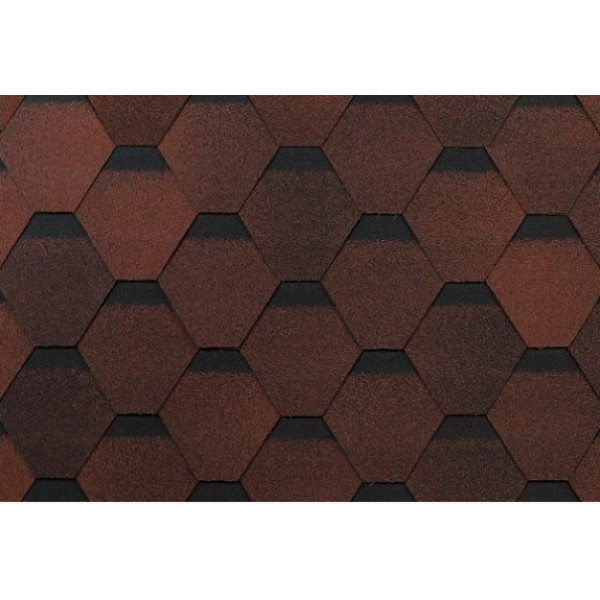 Бітумна черепица SHINGLAS Колекція Оптіма Червона