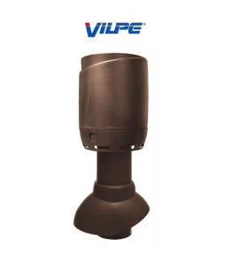 Вентиляційний вихід Vilpe Flow 300мм, Ø110 неутеплений + ковпак Коричневий