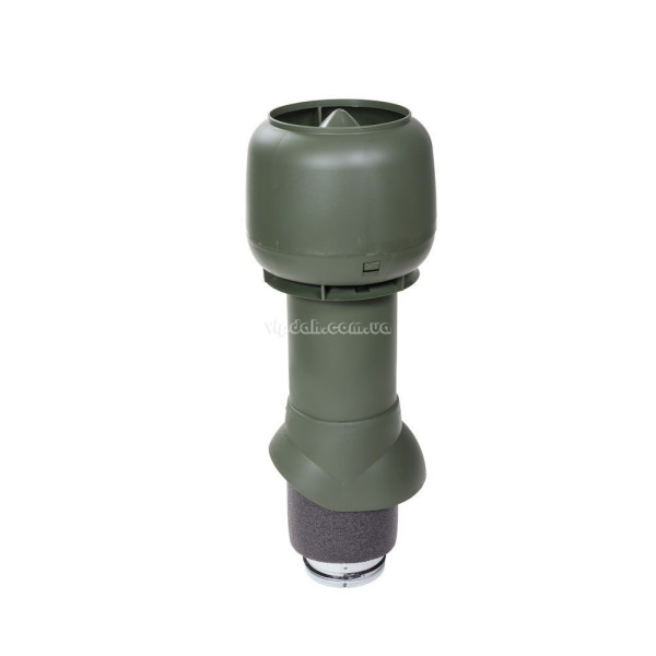 Вентиляційний вихід Vilpe 500мм, Ø125 утеплений + ковпак Чорний