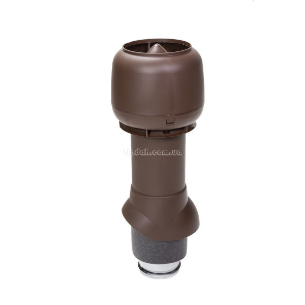 Вентиляційний вихід Vilpe 500мм, Ø125 утеплений + ковпак Чорний