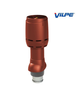 Вентиляційний вихід Vilpe FLOW 500мм, Ø125 утеплений + ковпак Червоний