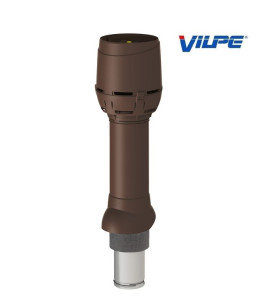 Вентиляційний вихід Vilpe FLOW 700мм, Ø125 утеплений + ковпак Коричневий