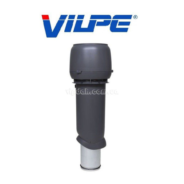 Вентиляційний вихід Vilpe 700мм, Ø160 утеплений + ковпак Сірий