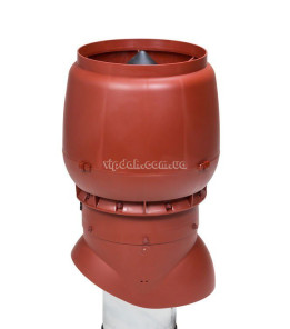 Вентиляційний вихід Vilpe xl 500мм, Ø200 утеплений + ковпак Червоний