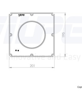 Фланець зовнішньої вентиляційної решітки Vilpe 240х240