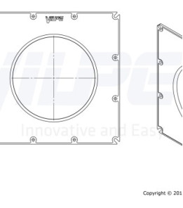 Фланець зовнішньої вентиляційної решітки Vilpe 375х375