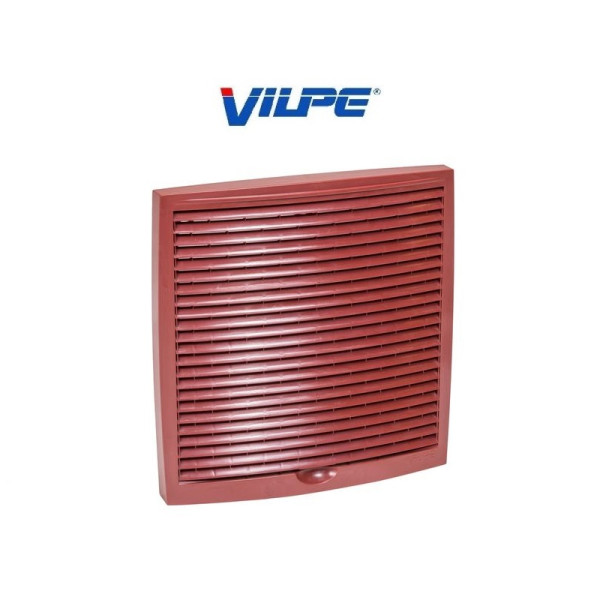 Зовнішня вентиляційна решітка Vilpe 240х240 Червоний
